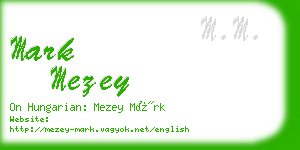 mark mezey business card